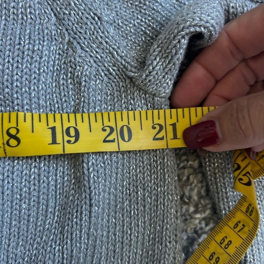 Old Navy long gray with metallic silver cardigan size XL - Picture 8 of 9